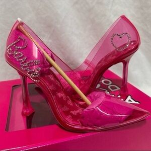 NWOB Barbie x Aldo Pink Rhinestone Bling Heels size 10